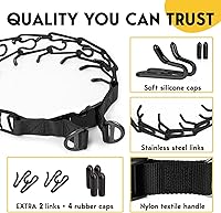 Vista 4 de PetJett Collar de Púas para Perros - Collar de Entrenamiento Ajustable para Perros Collar de Ahogo para Perros Collar de Pellizco para Perro