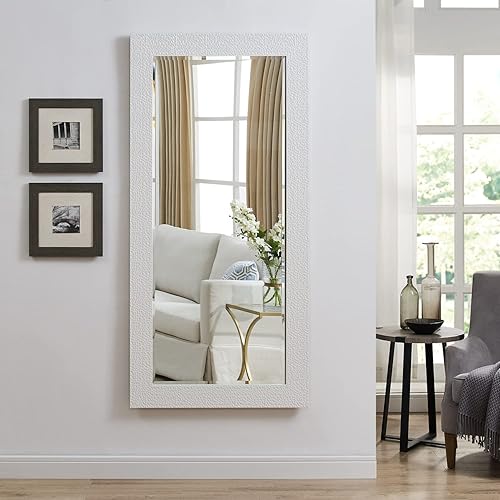 Miniatura 6 de Naomi Home Espejo alto, marco de mosaico, cuerpo completo, de pie libre/montado en la pared, 66.0 x 32.0 pulgadas