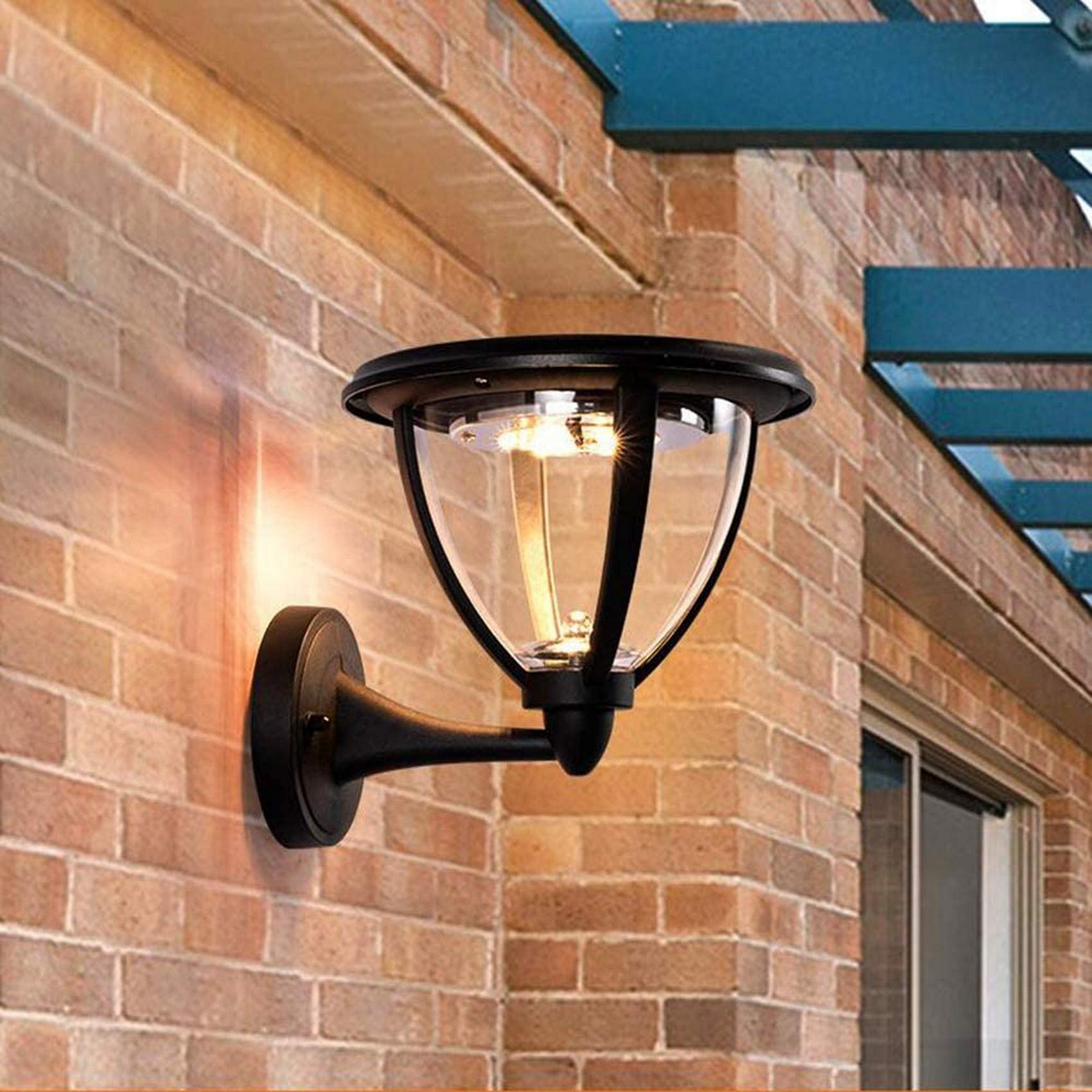 Zewnętrzna Lampa Ścienna, Nowoczesna Solarna Lampa Ścienna Led, Zewnętrzna Lampa Uchwytowa, Wodoodporna, Antykorozyjna, Ip55, Oświetlenie Dziedzińca, Balkonu, Zewnętrznego Oświetlenia Alejek, Ogrodu,