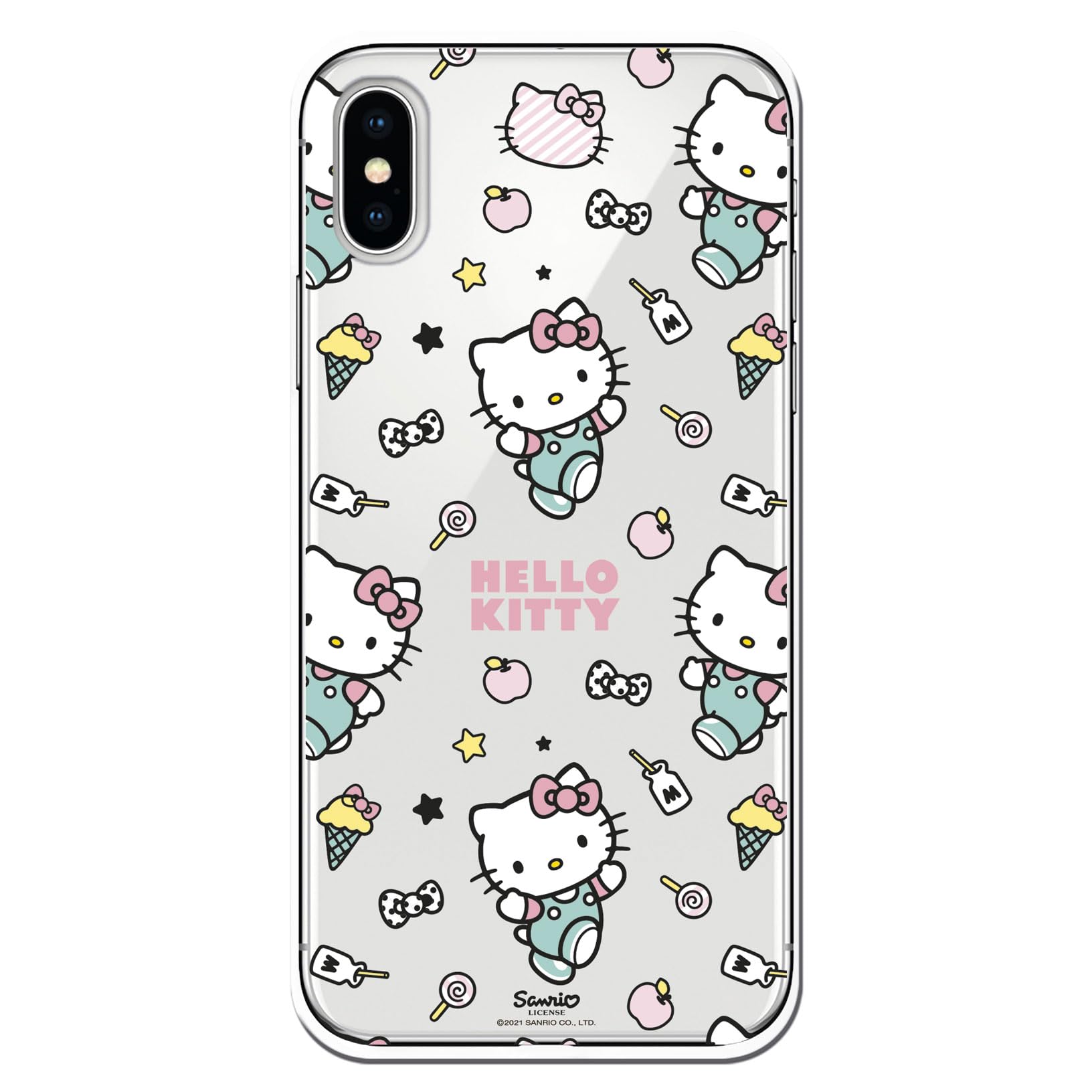 Personalaizer Hello Kitty Pattern Stickers for iPhone X - XS