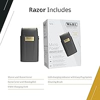 Vista 6 de Wahl Professional Micro Power Shaver, Cordless Ultra-Close Finishing Foil for Precision Grooming, 2 Hour Runtime