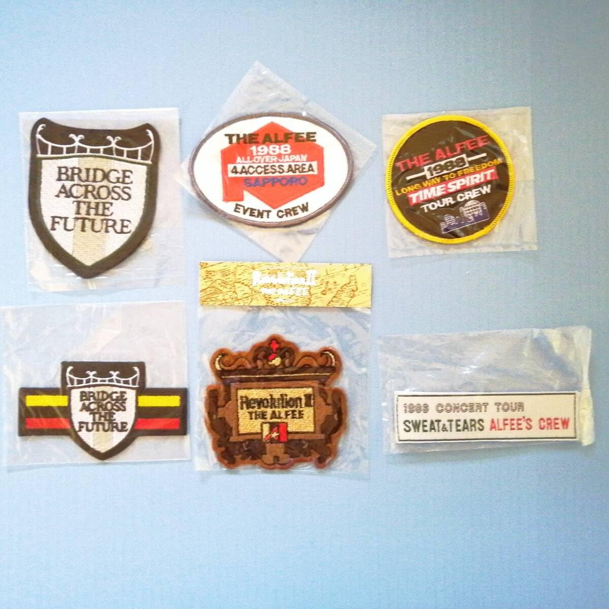 Amazon.co.jp: ALFEE g⑱ ワッペン 7枚セット RevolutionⅡ 1988 TIME