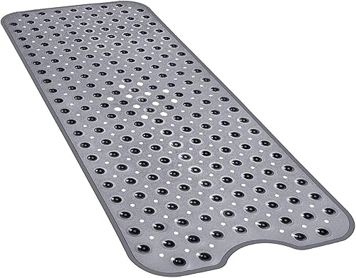 Miniatura 8 de YINENN Alfombrillas de seguridad para baño y ducha de 40x16 pulgadas, antideslizantes con ventosas para cabina de baño y piso de bañera, extra