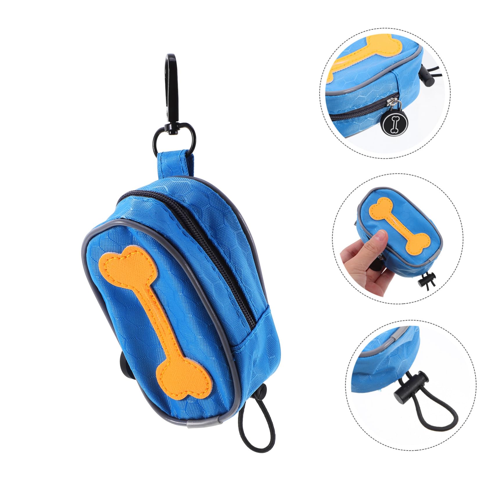 Toyvian Distributeur Zippé à Déjections pour Chien 8 Rouleaux Pochette Oxford Pe Poubelle Portable pour Propriétaires de Chiens
