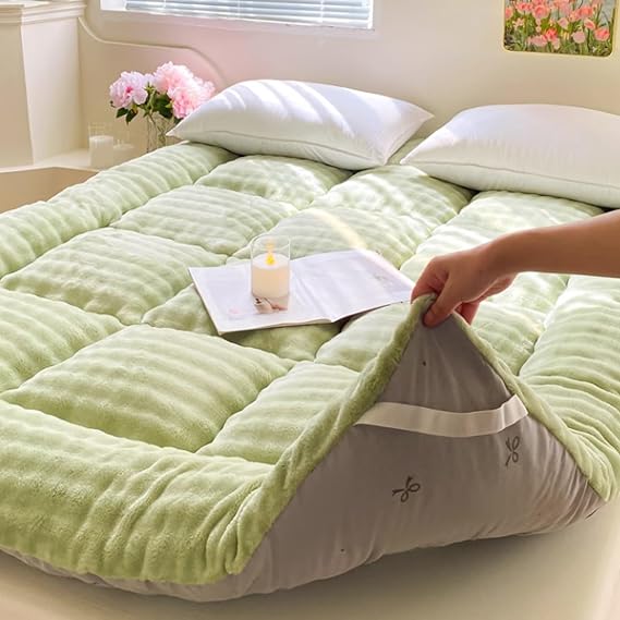 Foldable Full Size Futon Mattress for Student Dormitory Thick Roll up Single Double Queen Size Mattress Folding Breathable Mat for Floor Sleeping
