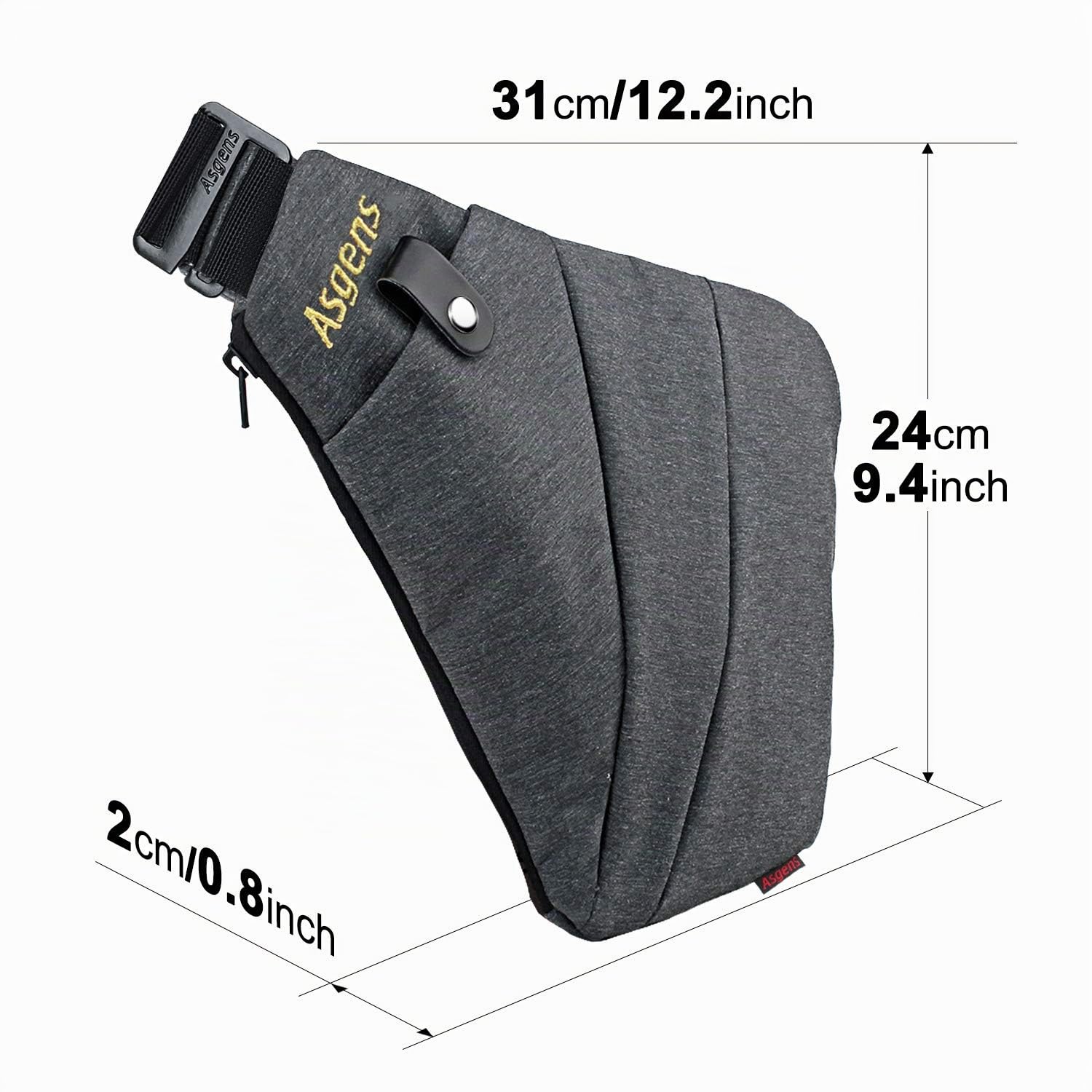 Crossbody Sports Poitrine Sac Pratique Multi-usages Anti-vol Sécurité Sling Bag Sac De Messager Étanche Loisirs Portable pour Enfants et Adultes En Plein Air