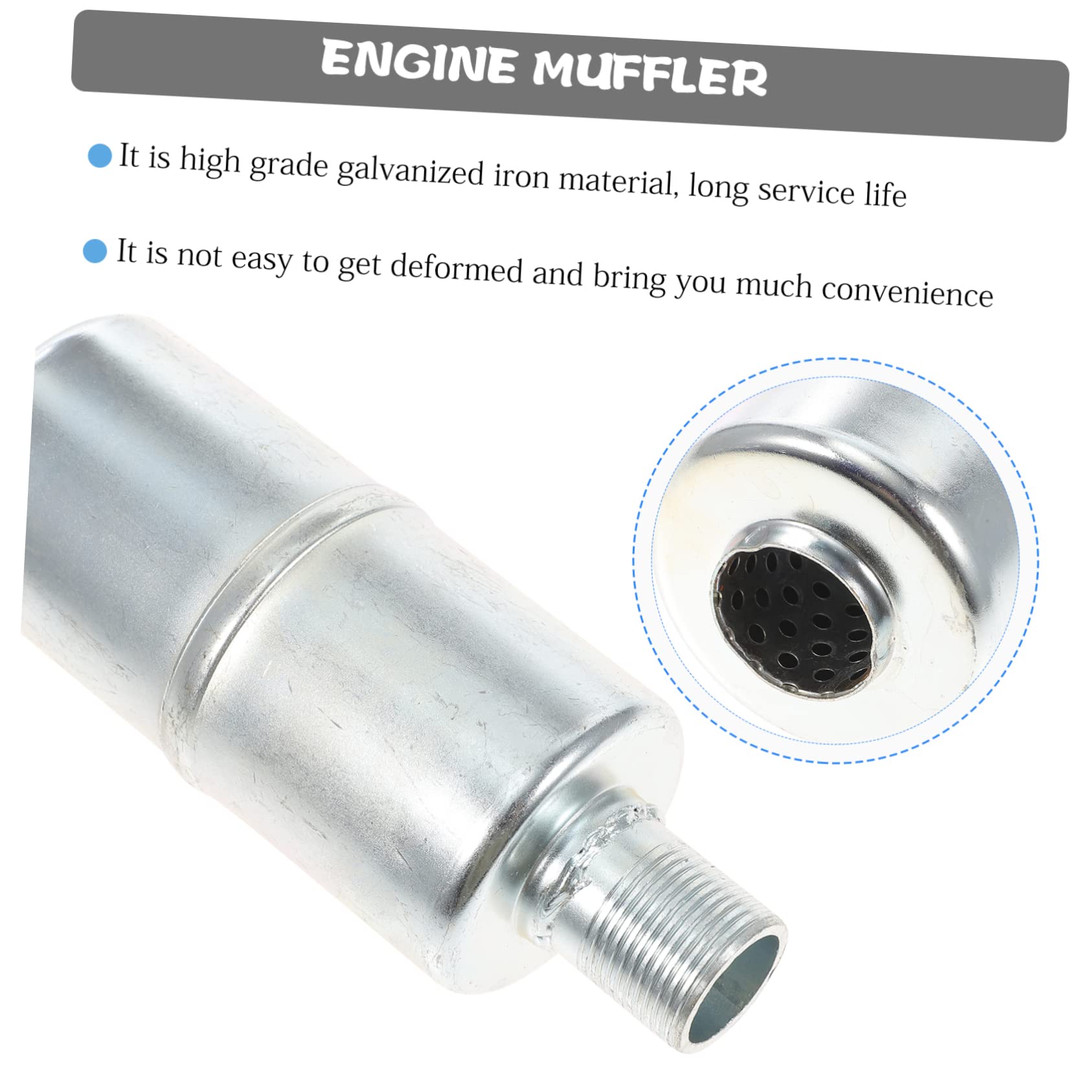 Ifundom Schalldämpfer Für Rasenmäher - Verzinkt, Kompatibel Mit Briggs