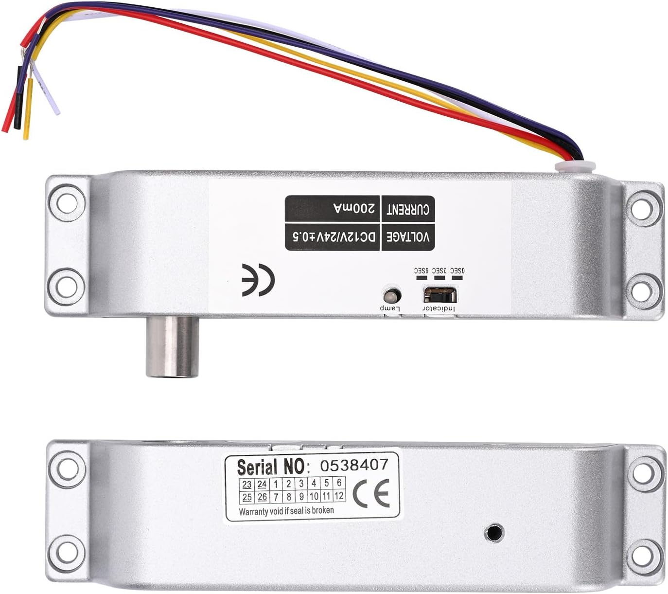 Electric Drop Bolt Lock, Fail-Secure with Time Delay, 12V DC Electronic Lock for Access Control System, Security Door & Gate