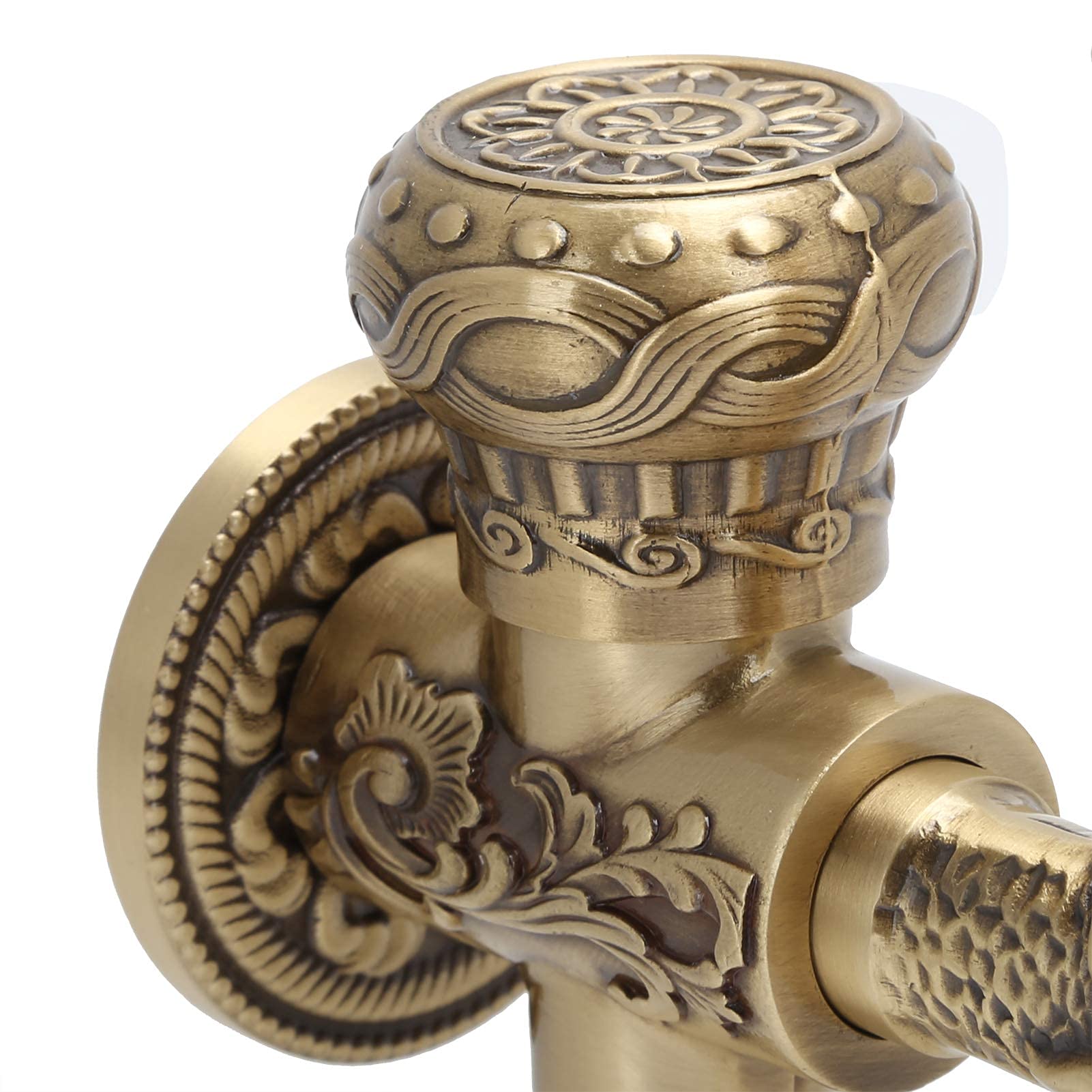3 rubinetti da giardino vintage, 1/2", in ottone, lungo