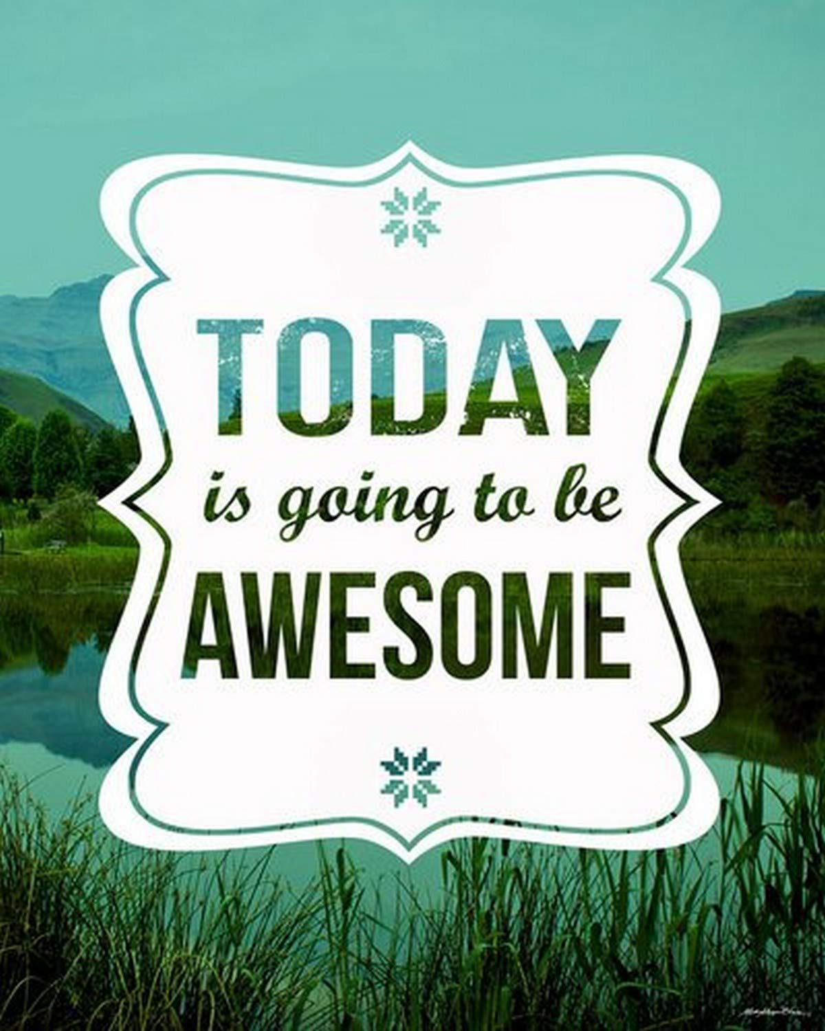 Wheatpaste Art Collective Posters That Stick Wall Decal Today is Going to be Awesome by Misha Maynerick Blaise, 28 by 35-Inch