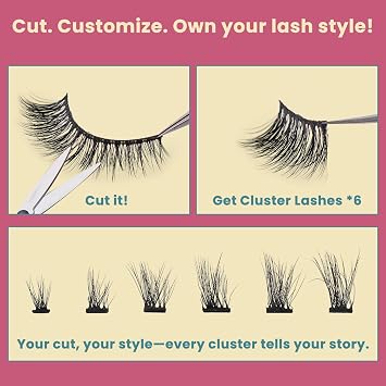 Half Lashes Natural Look Fluffy False Eyelashes Eye Lashes 3D Natural Volume Accent Lashes 7 Pairs Pack