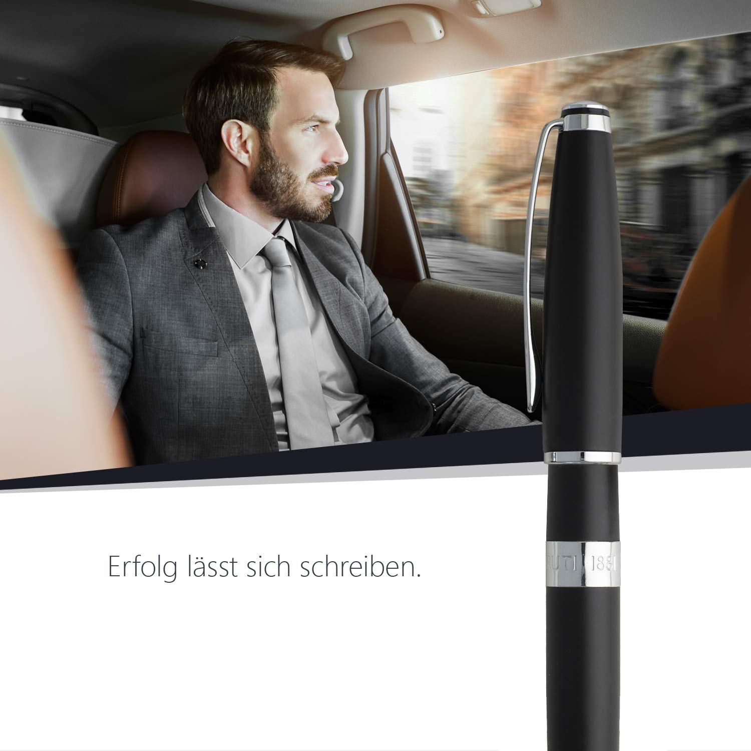 Penne Parker Da Regalo Cerruti 1881 Penna Stilografiche Bicolore (Black Penna Cancellabile