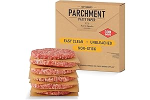 Baker’s Signature Parchment Squares: 300 Oven-Friendly Hamburger Patty Baking Sheets