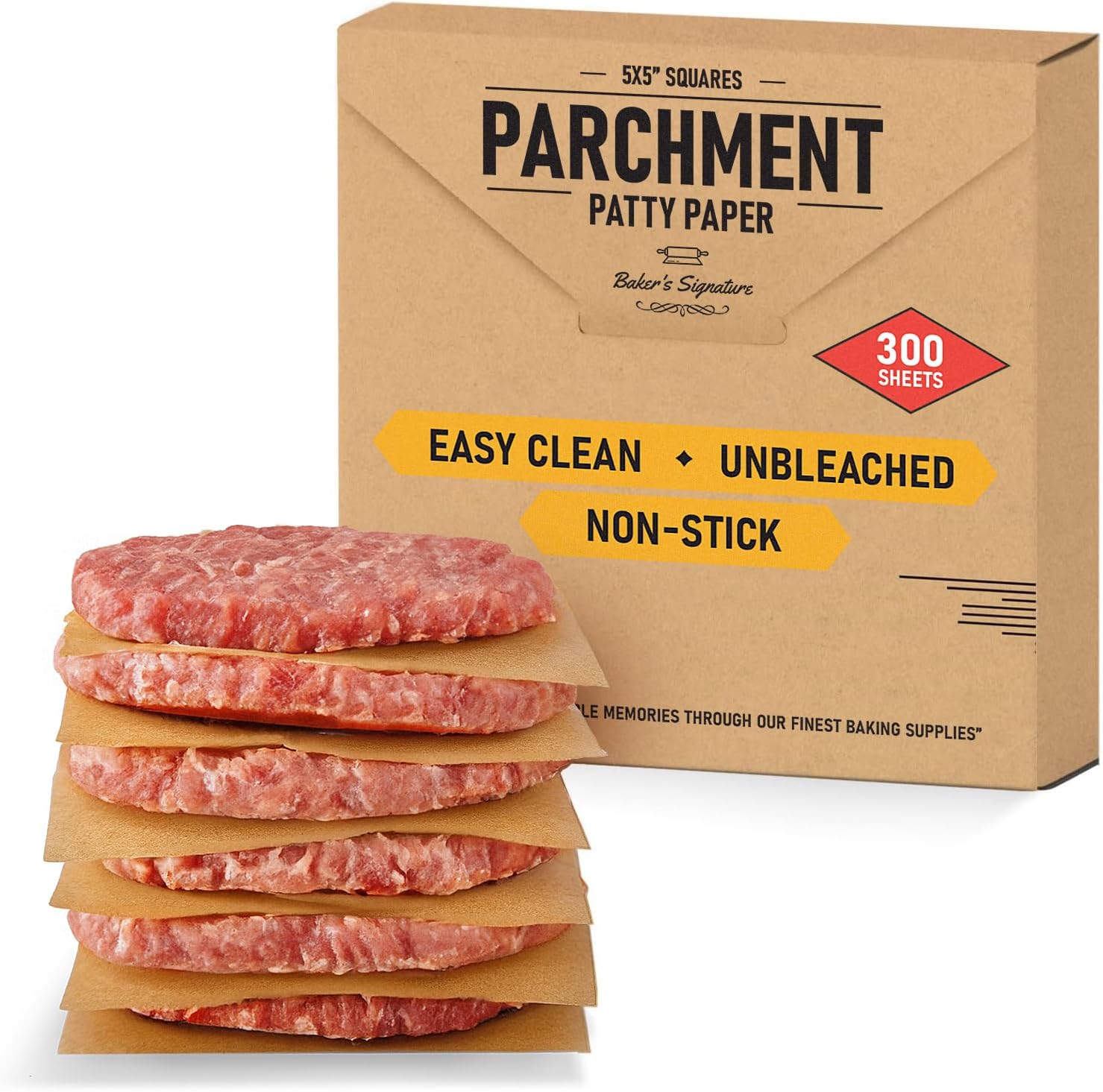 Parchment Paper Sheets (5" x 5" Squares 300 Pack)