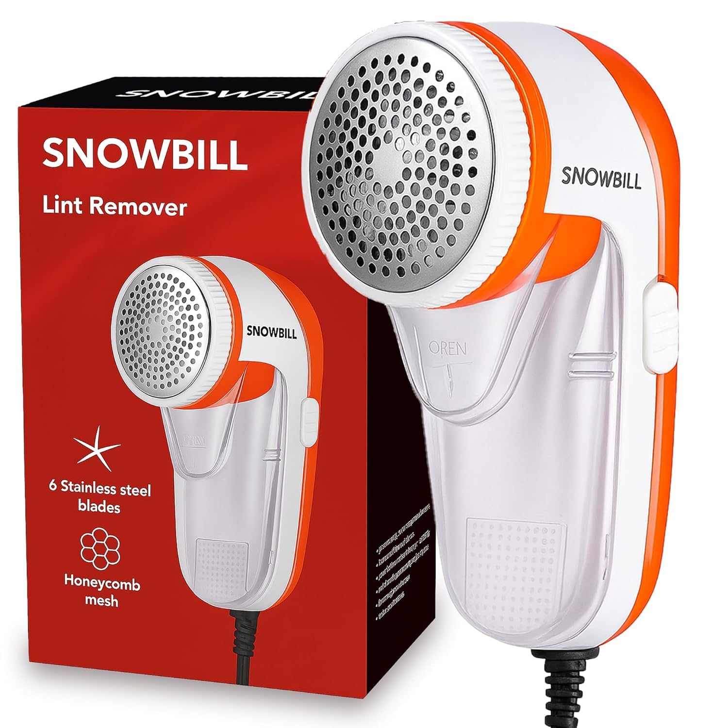 Lint Remover for Clothes, Sweaters & Fabrics | Honeycomb Mesh | Powerful Fuzz, Bobble & Pill Remover | Durable Fabric Shaver Machine, Tint Remover for Clothes, Fabric Shaver-image-7