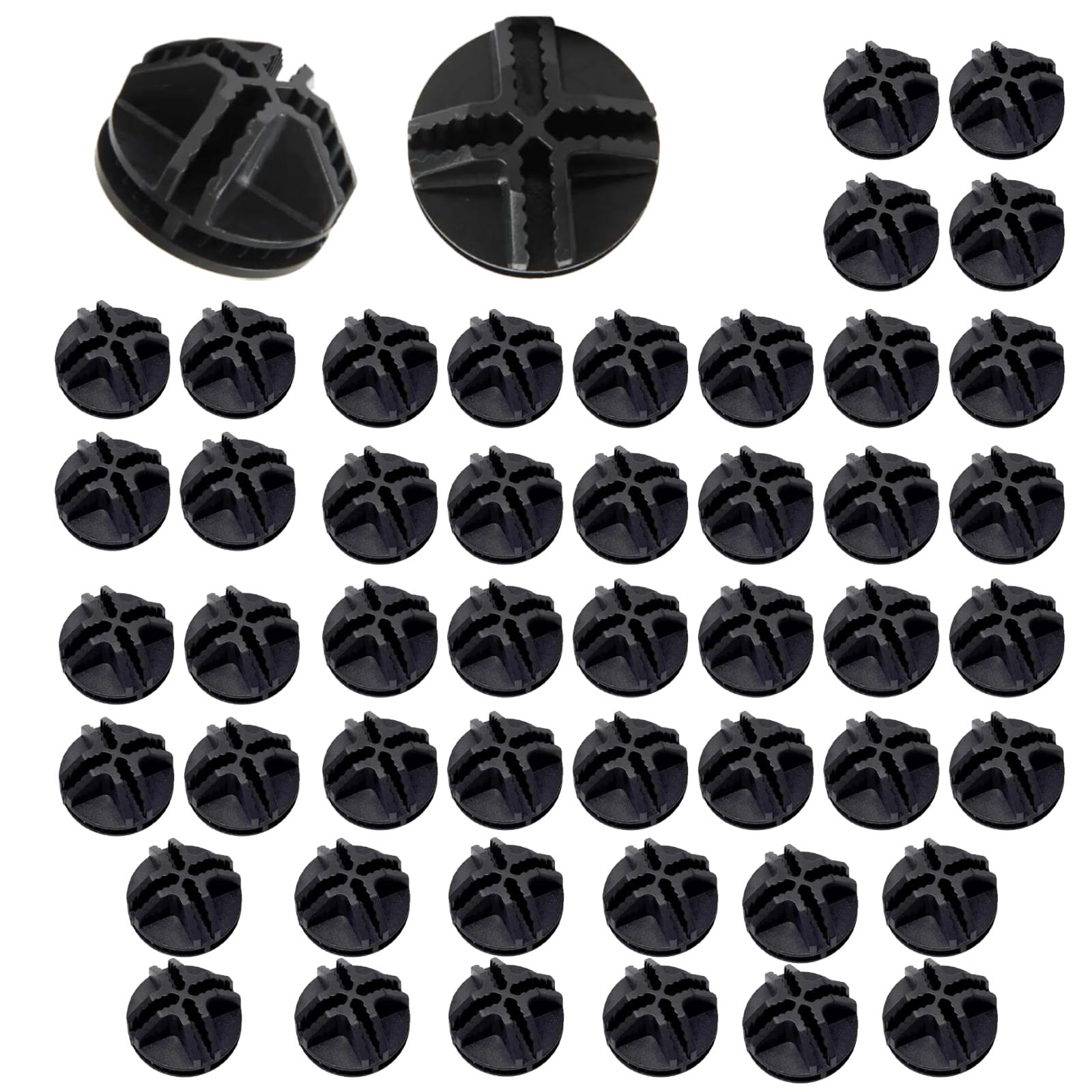Xgvzs 50 PCS Wire Cube Connectors - Black ABS Plastic Grid Cube - Modular Closet Storage Organizer