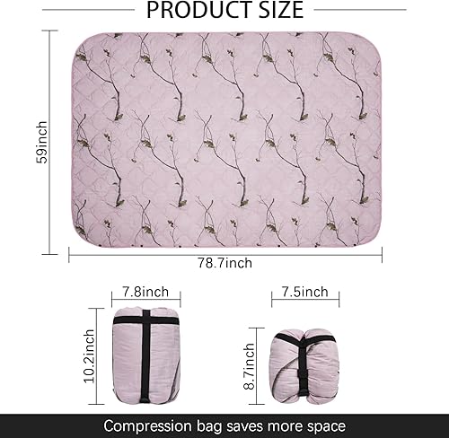 Vista 100 de LOOGU Manta de camuflaje con aislamiento impermeable para acampar al aire libre, senderismo, caza, supervivencia, mochilero, picnic Alpha Green