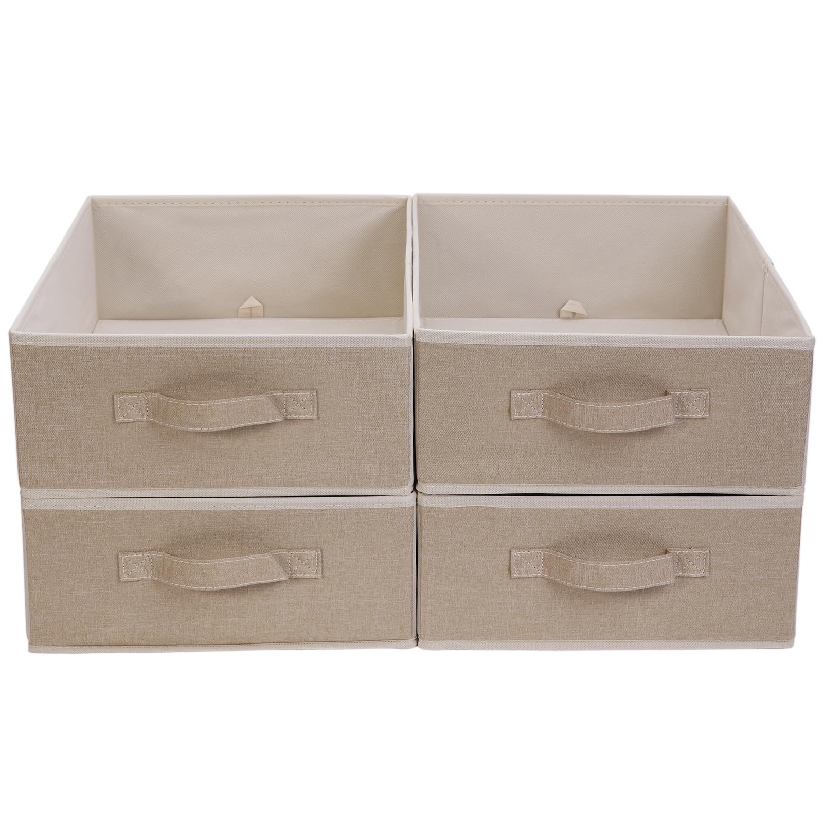 JAKAGO Wardrobe Storage Boxes 4 Pack,Foldable Superior Clothes Drawer Organisers 39 x 29 x 14 cm