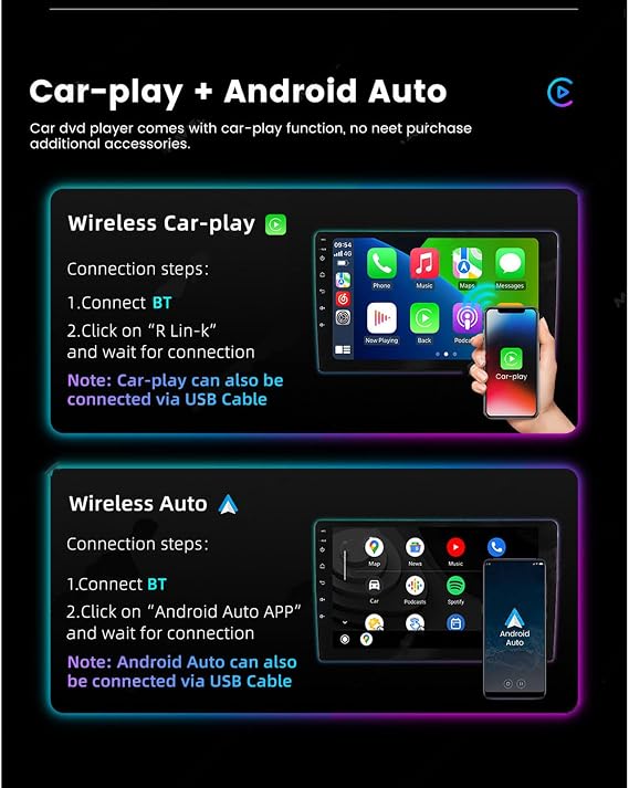 Android 14 Car Stereo Wireless Carplay Auto Radio Compatible with Citroen C4 2004~2014 Car Entertainment Multimedia System with Bluetooth GPS Navigation FM Radio,2G+32G