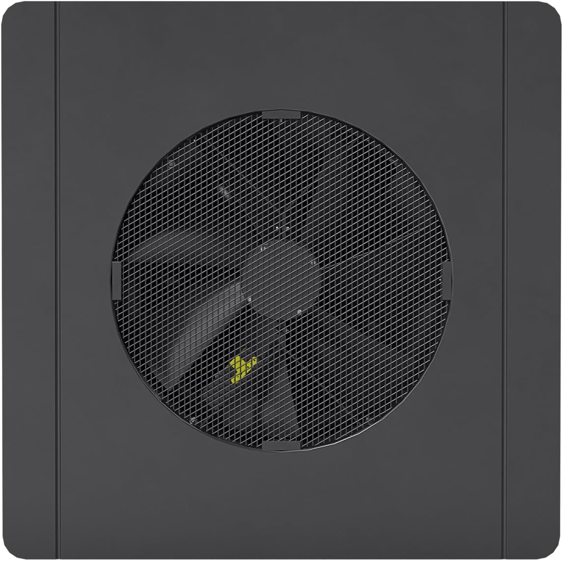 Quietcool AFR SLR-25 Roof Mount Solar Attic Fan - 25 Watt Panel - Included AC/DC Inverter for 24/7 Runtime - Plug-and-play - Adjustable Thermostat