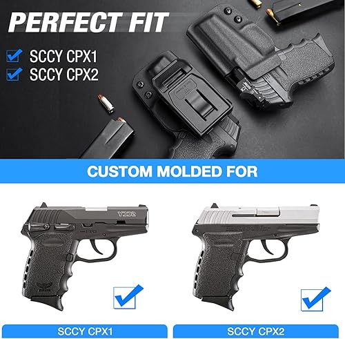 Miniatura 3 de OWB - Funda compatible con SCCY CPX1 CPX2 de 0.354 in, retención de nivel II en el exterior de la cintura, transporte abierto para SCCY CPX-1 CPX-2,