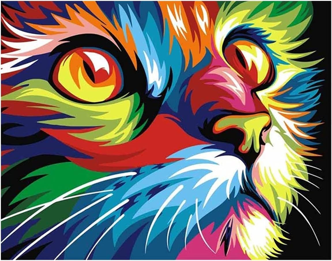5D DIYダイヤモンド絵画動物ライオン猫犬クロスステッチキットフルドリル装飾ギフト (Color : ZS512, Size : 