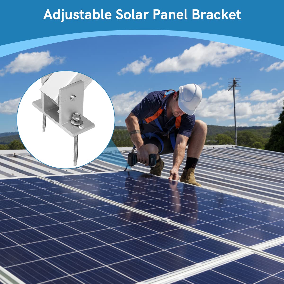 GLIESE Solarpanel-Halterung – Verstellbar 0–90°, Für Balkonkraftwerke 100–600 W