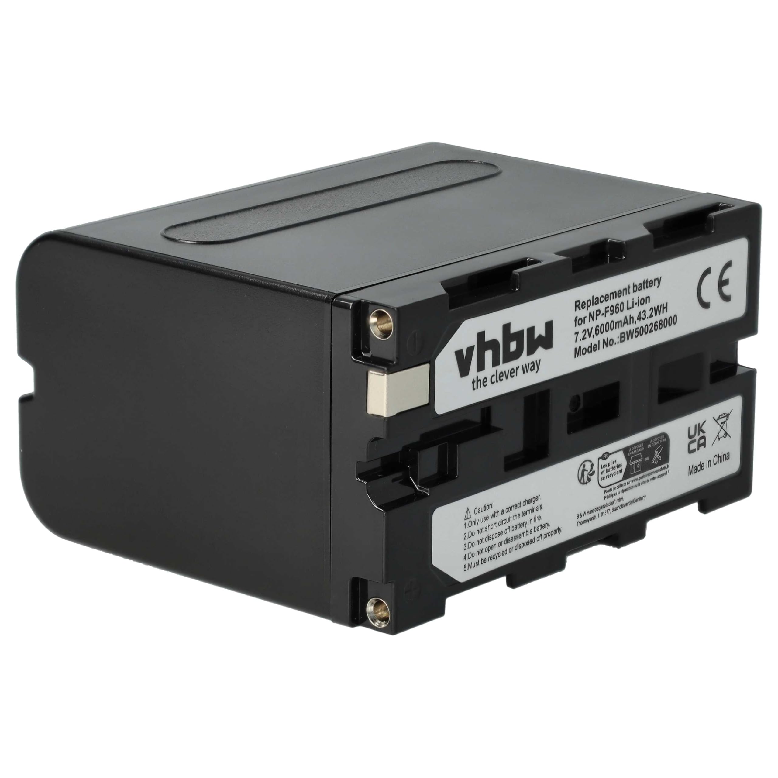 Batterie compatible Sony DCR-VX9 de haute capacité 7,2V par vhbw - 8