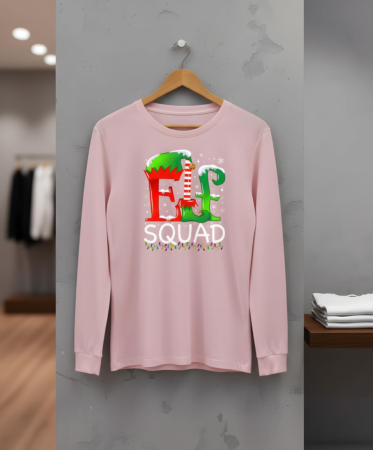 Elf Squad Christmas Family Matching X-mas Elf Team T-Shirt for Men Boys Girls Kids Toddler Son Daughter