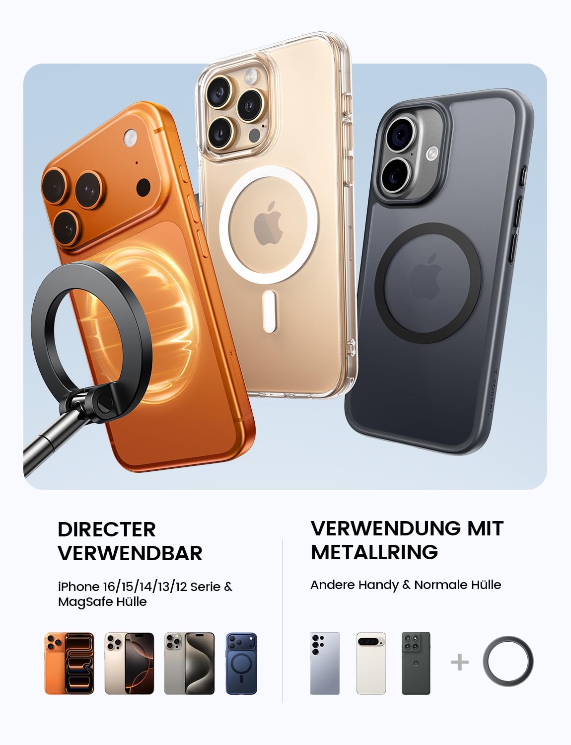 Lamicall Handyhalterung Auto Vakuum für MagSafe Autohalterung - [TOP Saugnapf] Handy Halterung Auto Magnet für Armaturenbrett & Windschutzscheibe, 360° Magnetische KFZ Halter für iPhone 17 16