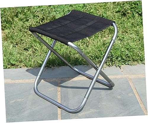 Miniatura 2 de Taburete plegable portátil para exteriores, taburete de barbacoa de aleación de aluminio, silla de pesca compacta, silla de tren de viaje, asiento