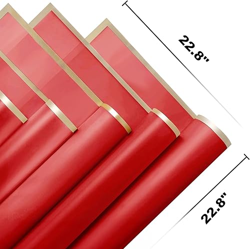 Miniatura 3 de JOYIT 20 hojas de papel de regalo de flores, papel de regalo de ramo de flores para embalaje de manualidades, papel de flores impermeable para