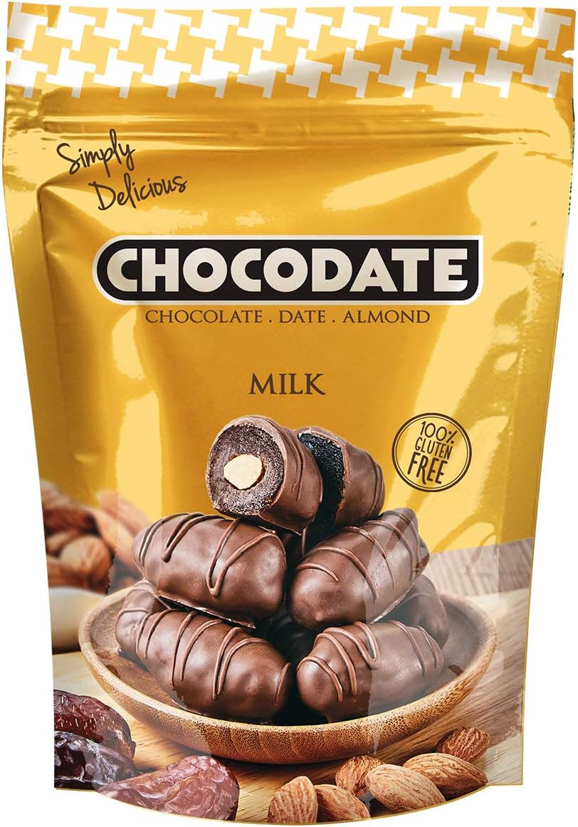 Chocodate Milk Chocolate with Arabian Date and Almond, 250 gm
