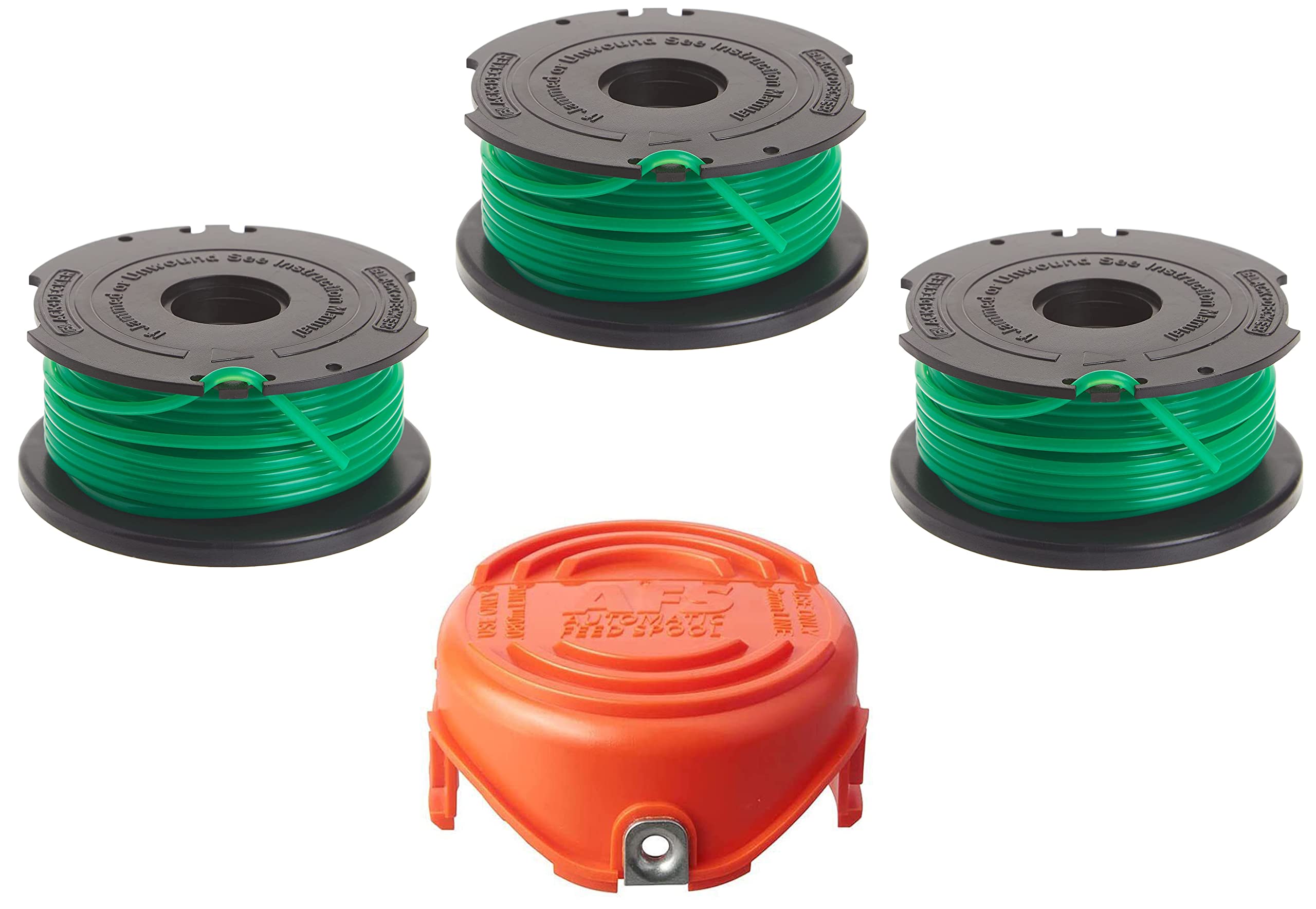 MaxLLTo Set of 3 Replacement SF-080-BKP 20-Foot Trimmer Line Spool with Bump Cap and 080-inch Diameter Line Compatible for Black and Decker String Trimmer