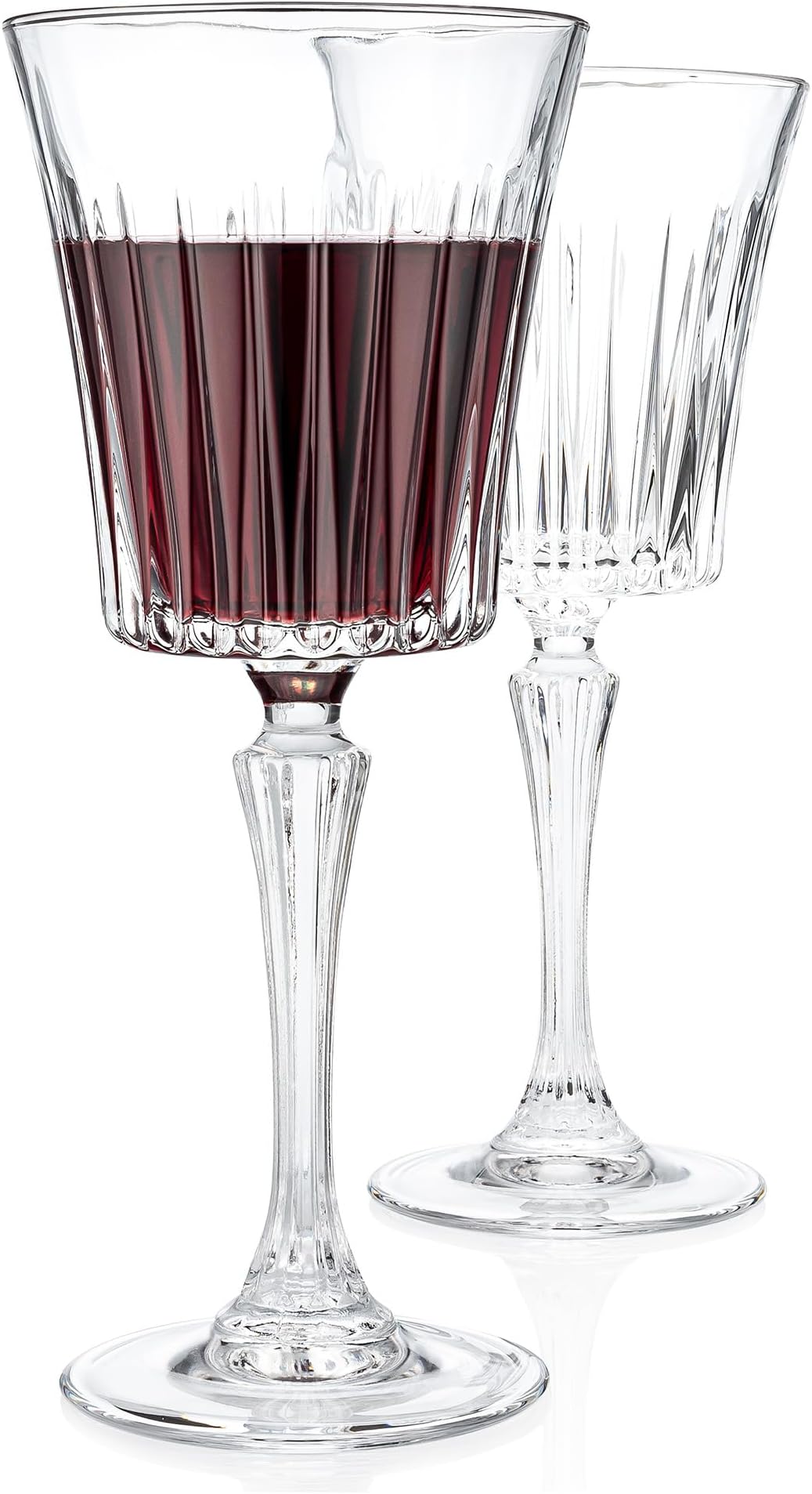 Italian Cinema Dinner Party Crystal Wine Glass, 2-Piece Gift Box Set