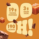Pure Protein Barres - Barre nutritive, sans gluten, faite avec Whey protein Mélange - sucre faible, protein Pâte de caramel salé au chocolat. Fabriqué au Canada (paquet de 6)
