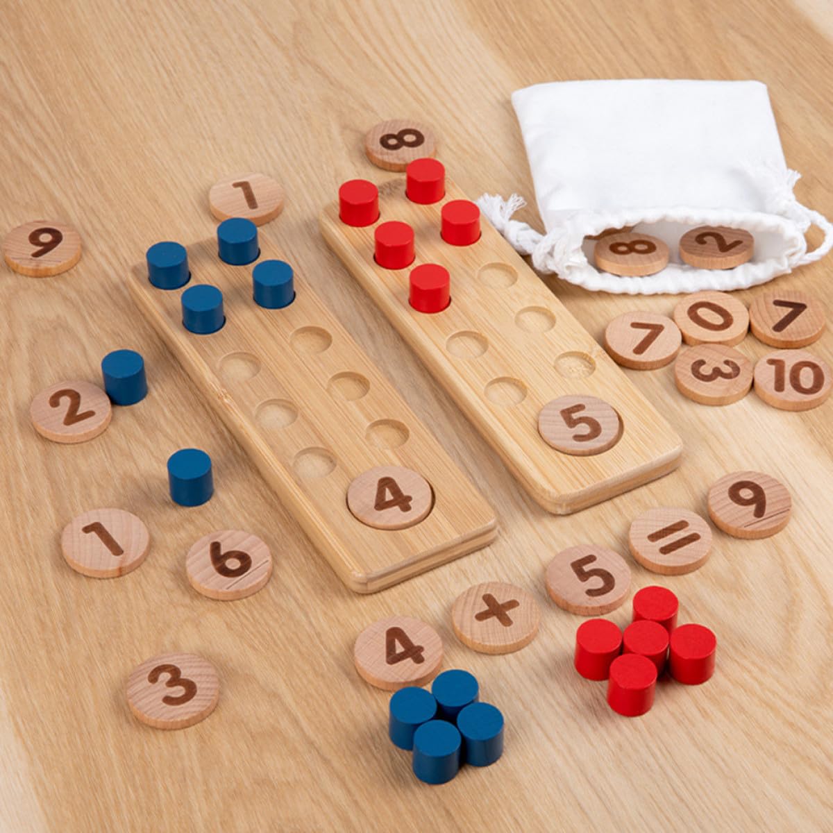 iplusmile Juguete de Madera para Contar, Juego de 10 Piezas, Niños