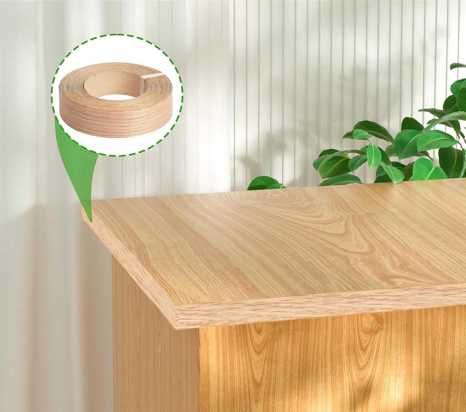 Bordatura in rovere, rullo per bordi in rovere, rivestimento in legno massiccio, 22 mm x 8 m