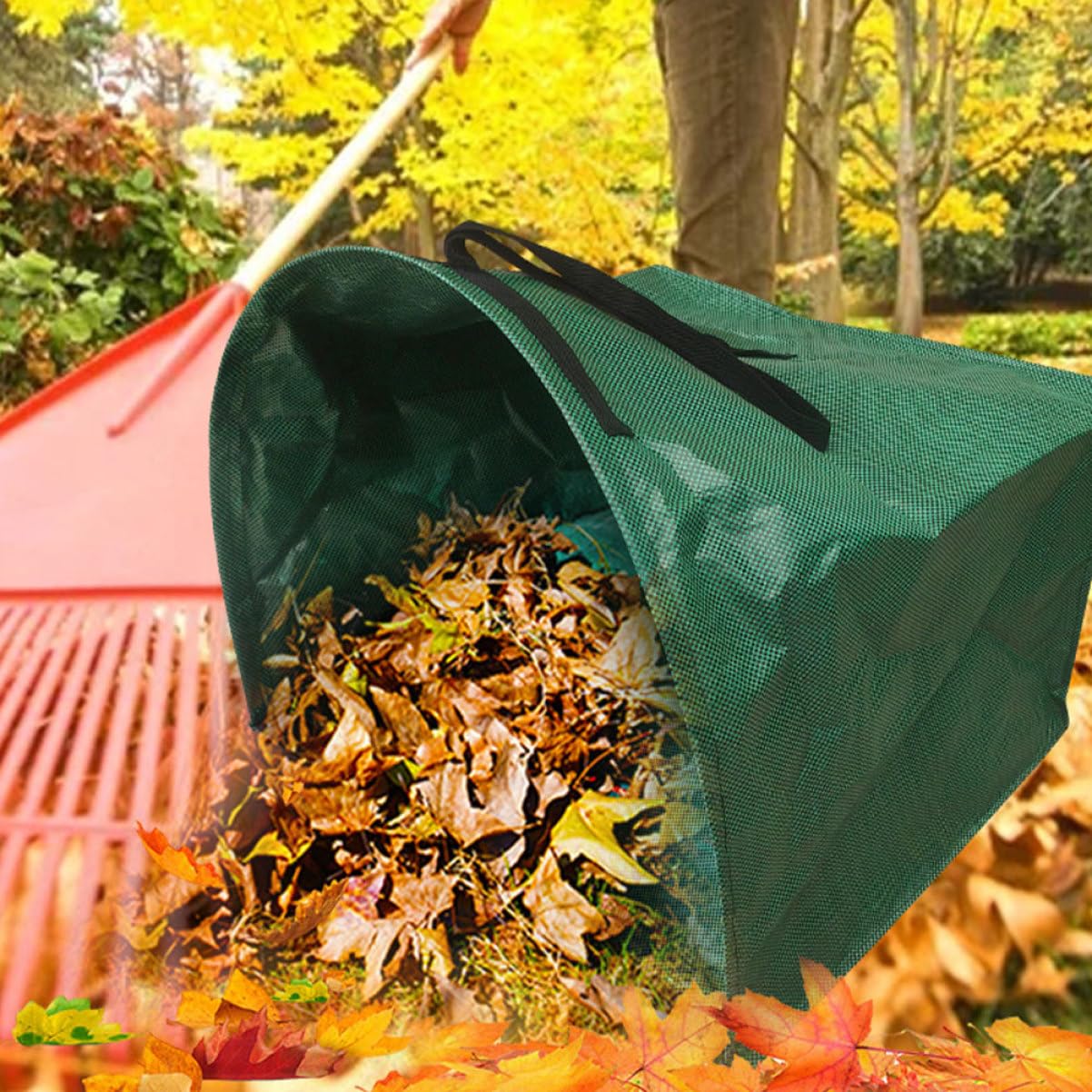 Mipcase Sacco Da Giardino Per Foglie e Rifiuti Sacco Paletta Riutilizzabile Manici Rinforzati Adatto Per Raccolta Di Detriti Da Prato e Giardino in Modo Efficiente