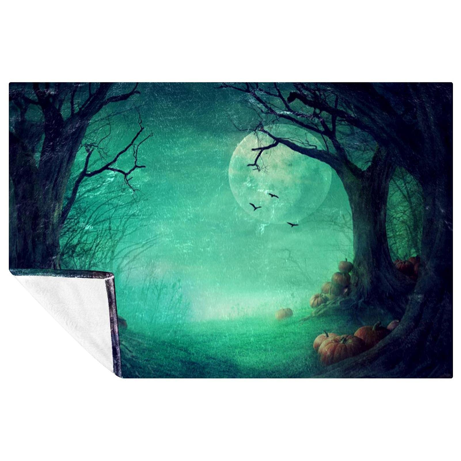 Couverture pour camping et pique-nique plaid forêt arbres morts 150x100