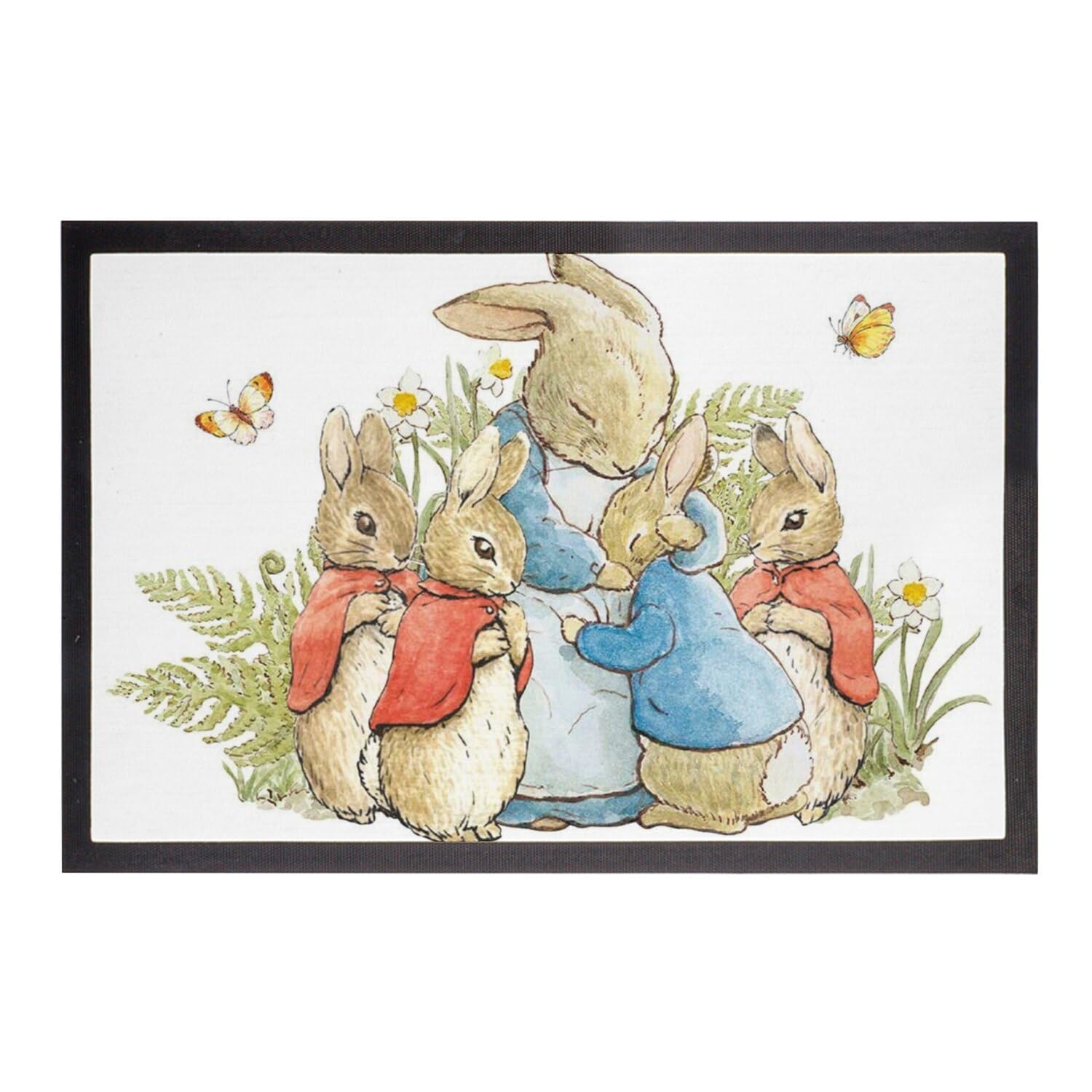 Paillasson Peter Rabbit Beatrix Potter grand tapis entrée déco chambre enfant 75x50