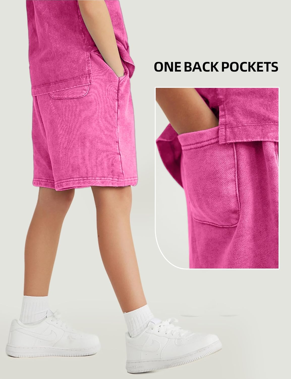 Arssm 2 Pack Boys Shorts Cotton Acid Washed Athletic Shorts Kids Summer Active Shorts with Pockets