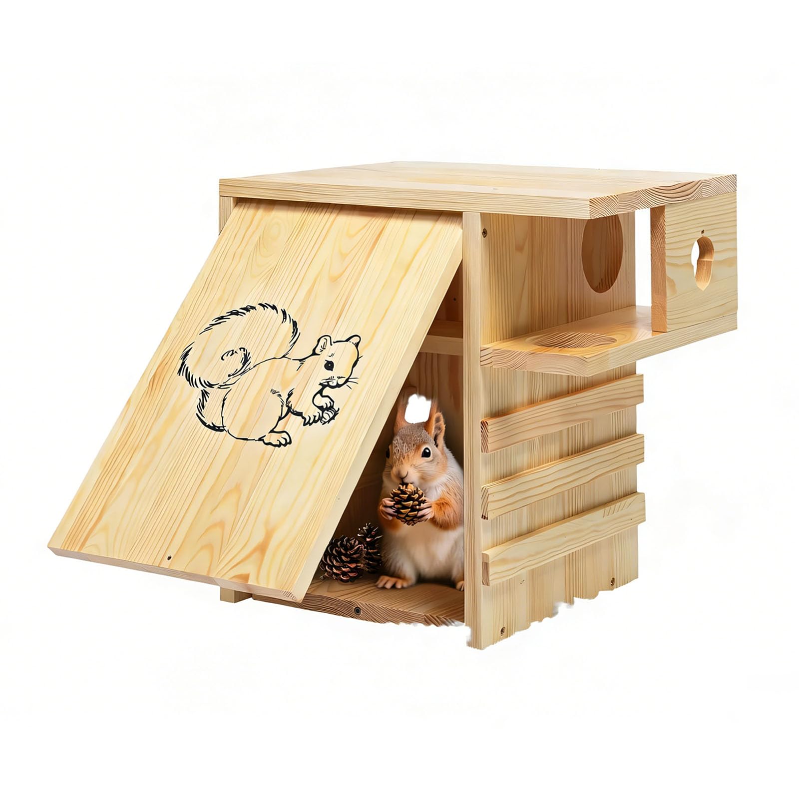Excellent nichoir pour animaux en bois durable au design chaleureux et robuste