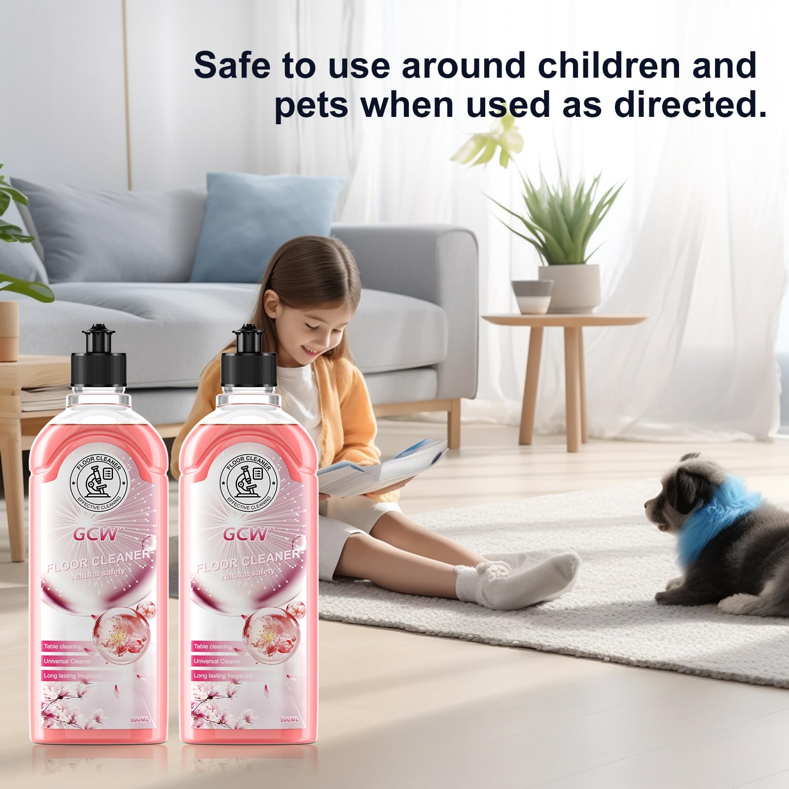 Generic Floor Cleaner & All-Purpose Cleaner Plant-Based and Biodegradable Formula Kitchen, Floor, Bathroom and Surface Cleaning Product for Home, Sakura Scent, 33.8 Fluid Ounces (Sakura)