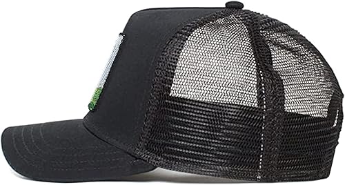 Miniatura 4 de Gorra de camionero, sombrero de malla ajustable Snapback, gorra negra Capybara, gorra de béisbol de malla, sombrero bordado Capybara. Unisex