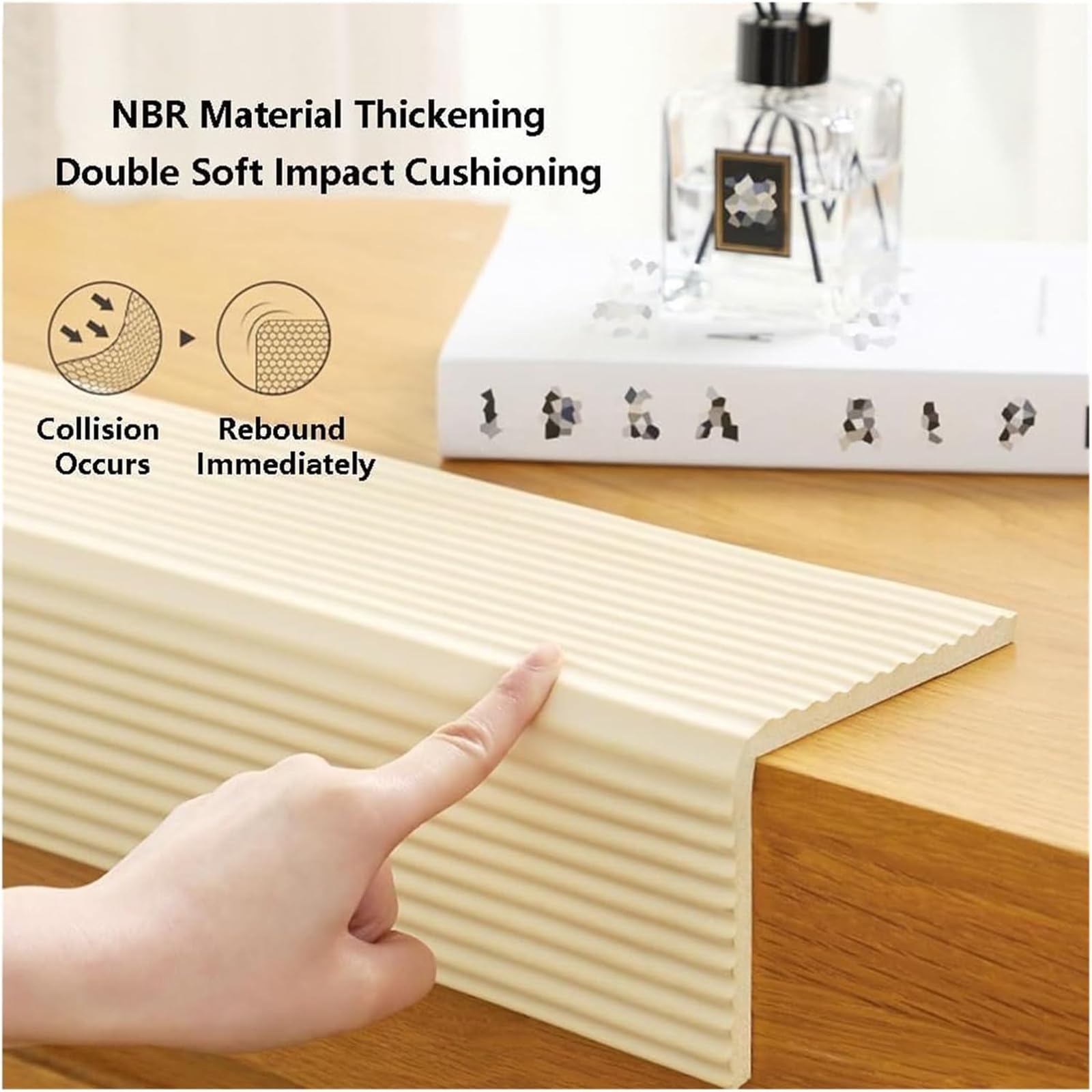 Genérico Tira De Seguridad De Espuma AnticolisióN Protectores Suaves Y Extra Anchos For Bordes Y Esquinas Tiras De Seguridad De Espuma AnticolisióN Autoadhesivas Protectores De Muebles,B,4M