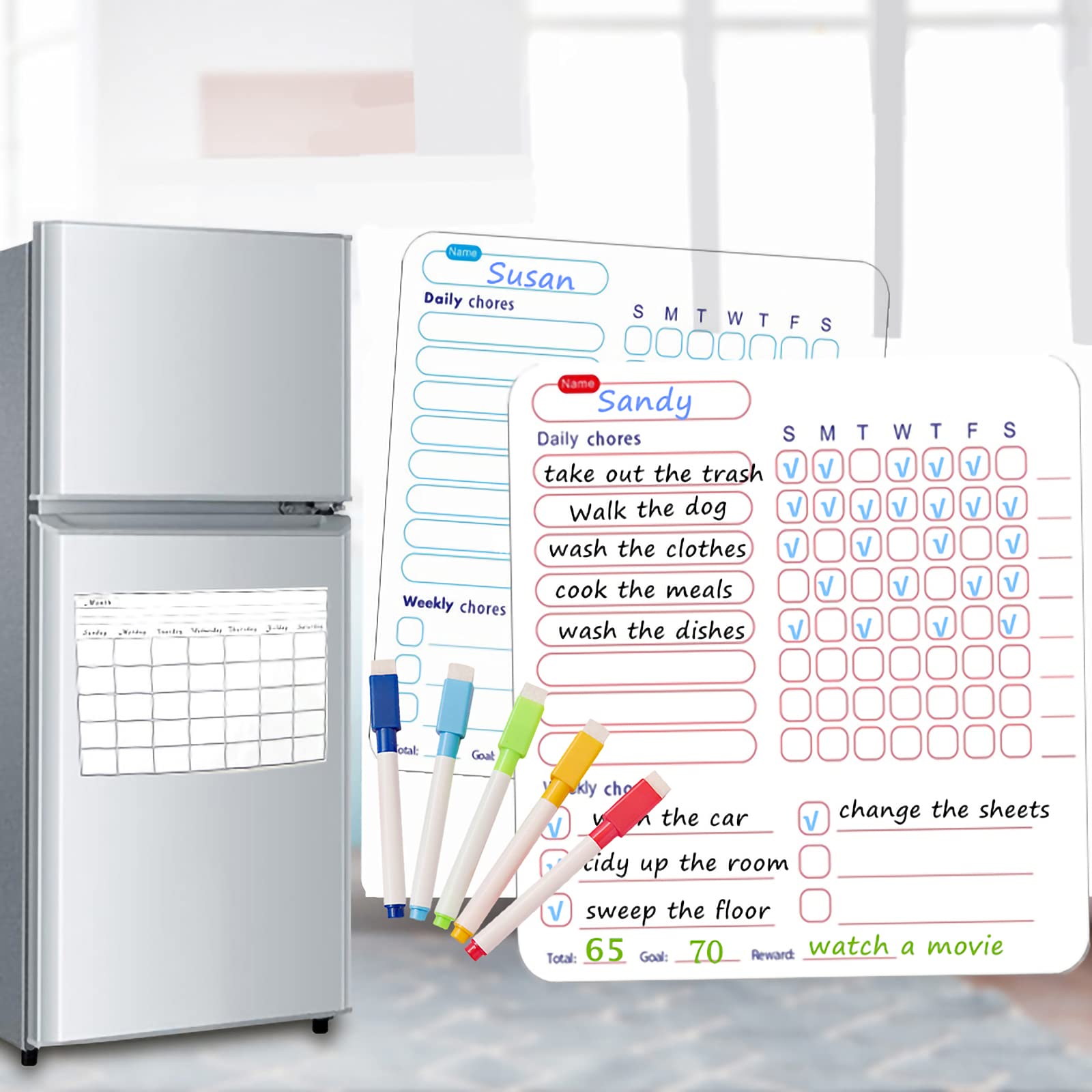 Buy Chore Chart 2pcs Magnetic Dry Erase Responsibility Chart For Kids Buy Chore Chart 2pcs Magnetic Dry Erase Responsibility Chart For Kids