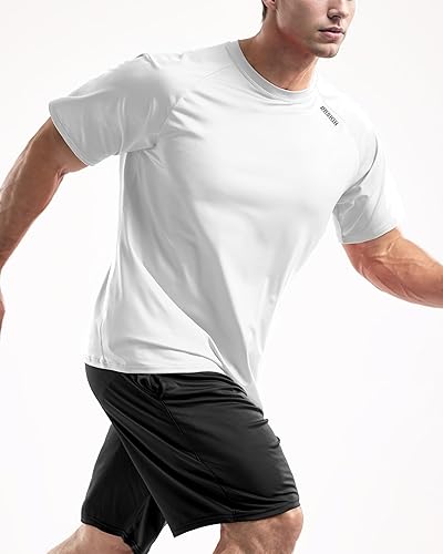 Miniatura 5 de DRSKIN Paquete de 2 o 1 camiseta de manga corta para hombre, para correr, atletismo, entrenamiento, protección solar activa, secado rápido