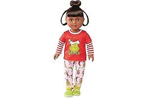 My Life as 18" Poseable Grinch Sleepover Doll (Dark Brunette Hair, Brown Eyes)