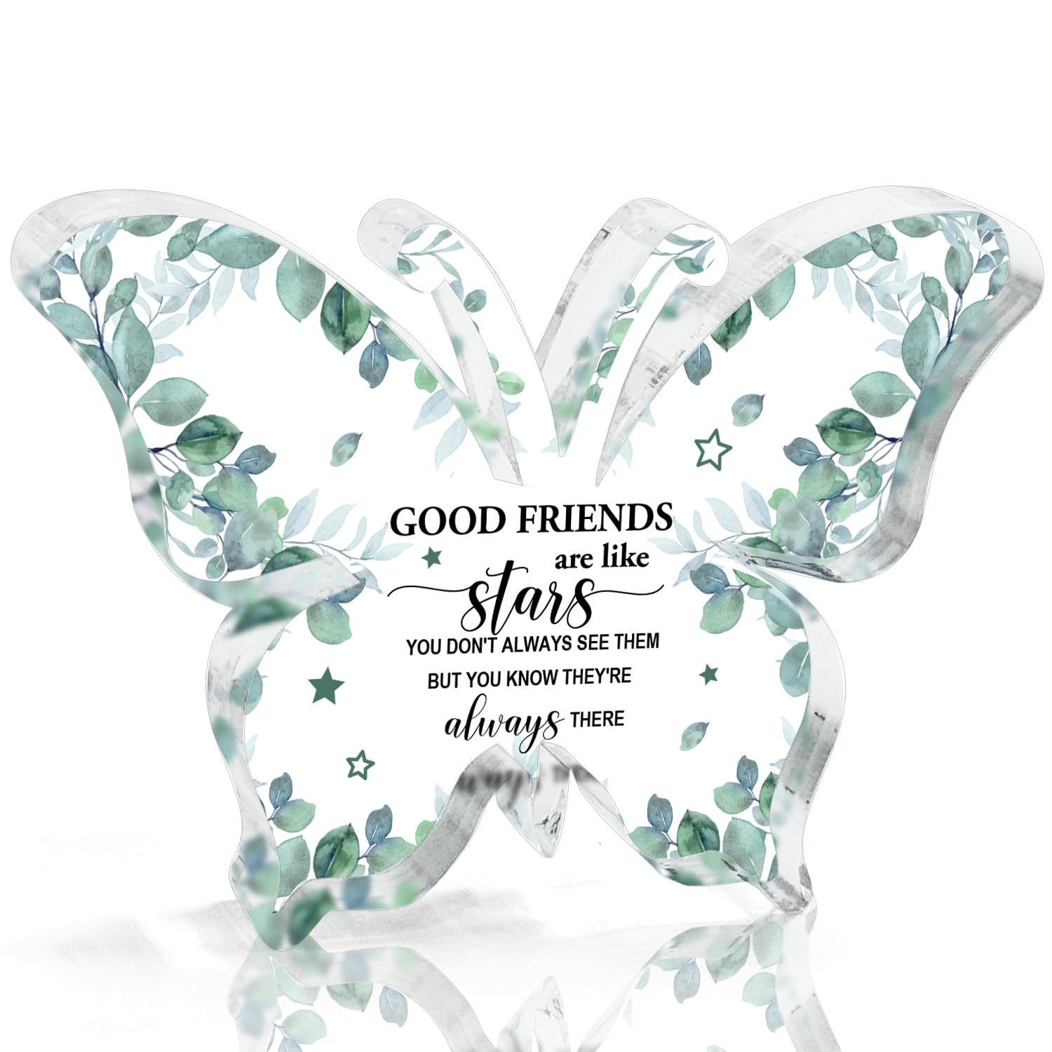 Friendship for Women Friend Friendship Good Friends Like Starts Birthday Gifts for Women Cheer up Gift Butterfly Heart Keepsake and Paperweight for